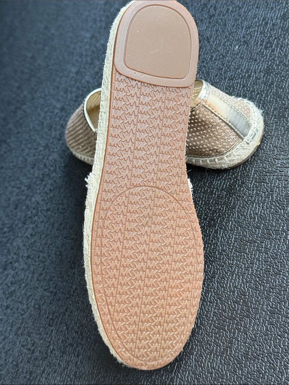 Michael Kors Rose Gold Slip-On Espadrille Flats size 7.5